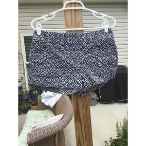 J.crew womens chino shorts blue white size 6 geometric ikat coastal 3” inseam